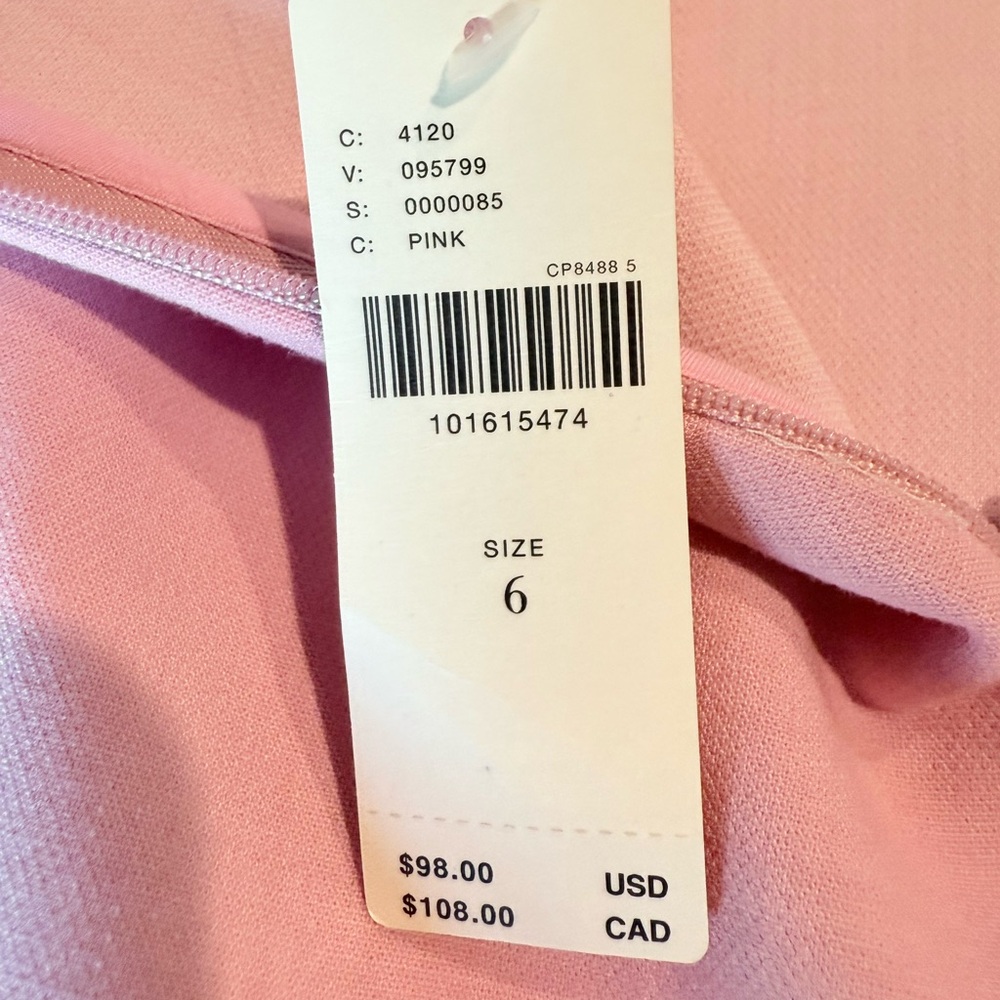 Anthropologie Maeve Tailored Mini Skirt Pink Size 6 NWT | Side Slit Mini Skirt - Picture 10 of 11